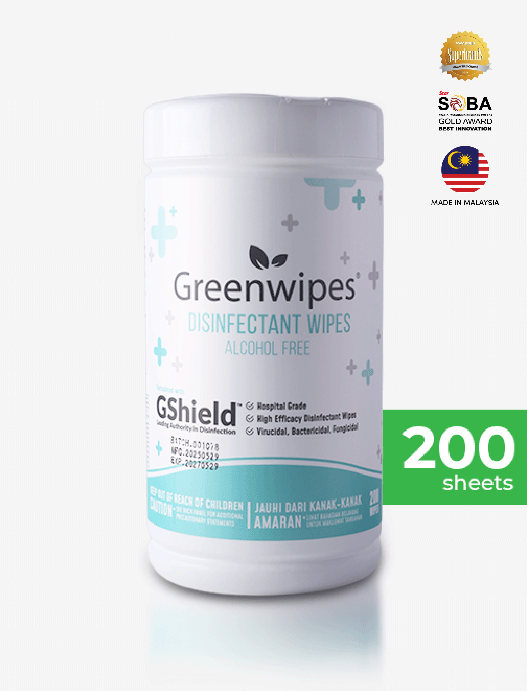 Greenwipes® MD-7030 Disinfectant Wipes (70% Alcohol) - Image 3